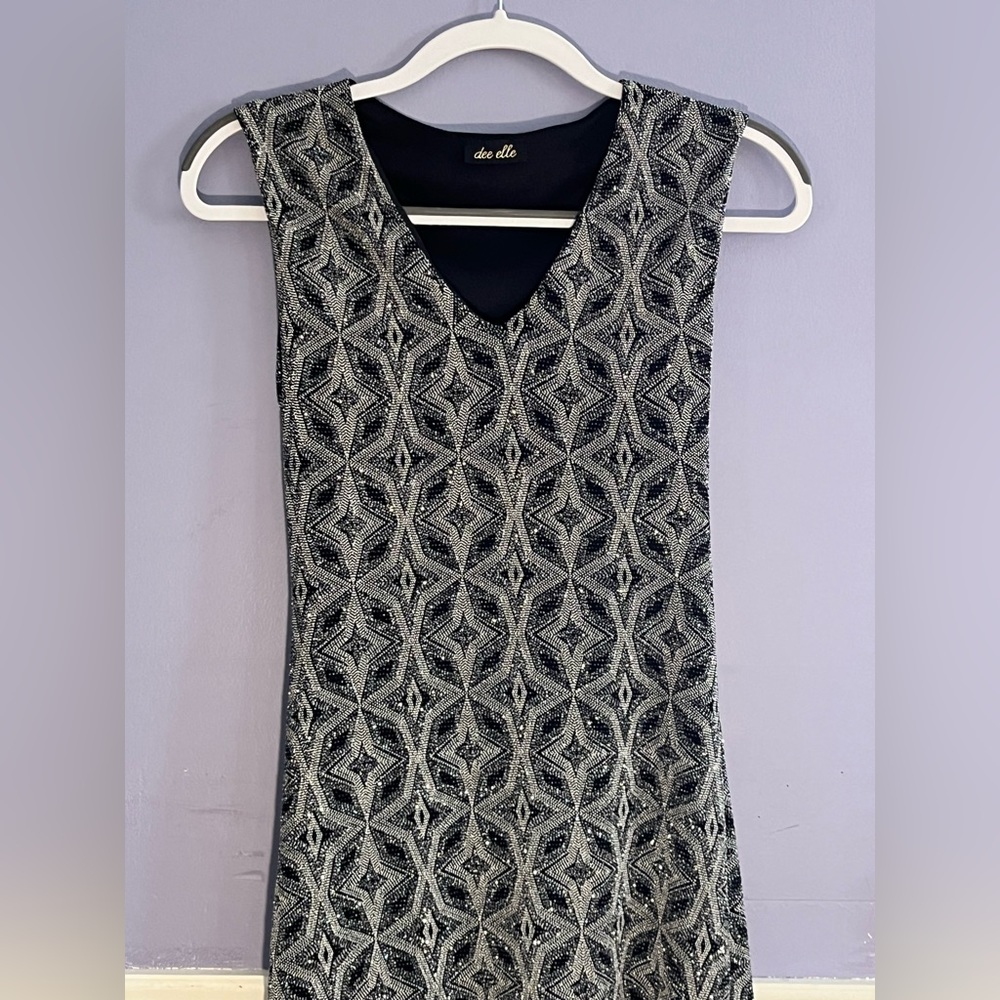 Dee Elle silver sparkly minidress size Small